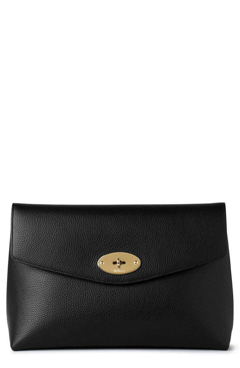 Mulberry Large Darley Cosmetic Pouch, Main, color, Black