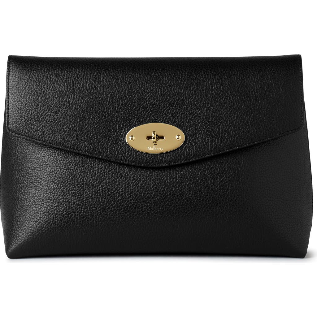 Mulberry Darley Leather Cosmetic Pouch In Black