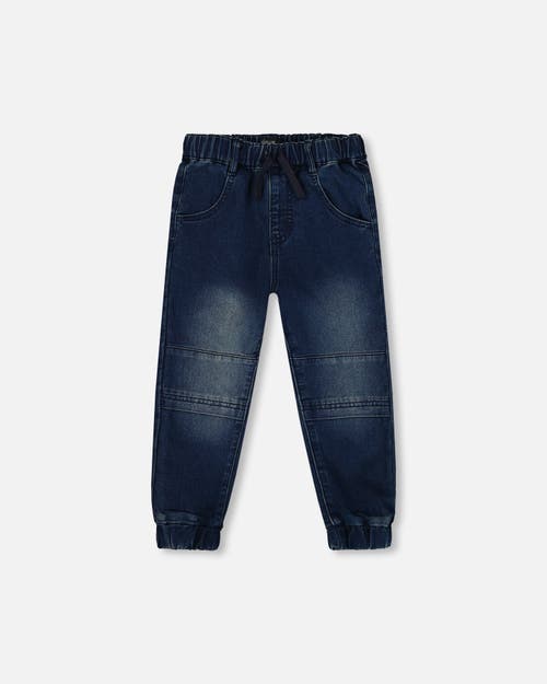 Deux Par Deux French Terry Jogger Pants In Blue