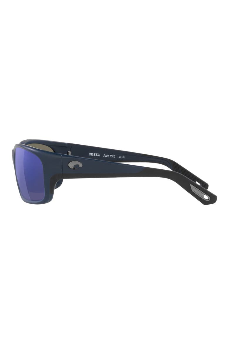 Jose Pro 62mm Polarized Oversize Rectangular Sunglasses, Alternate, color, BLUE
