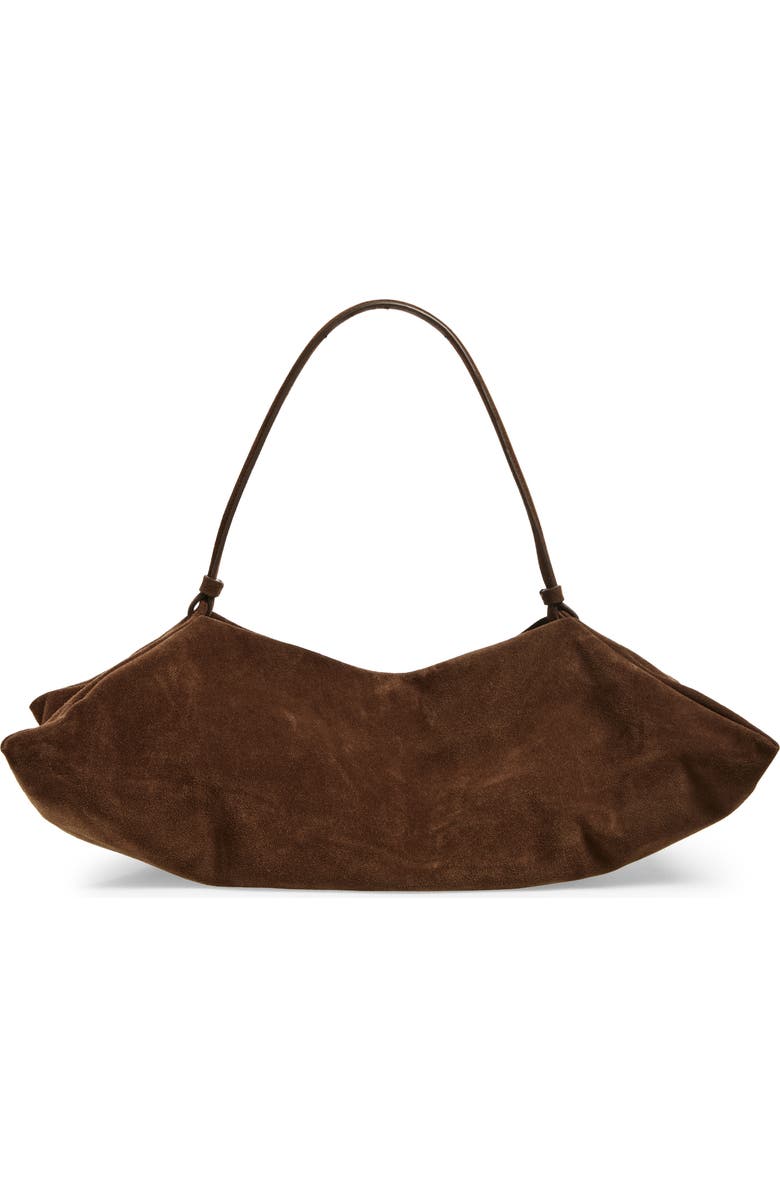 Altuzarra Origami Studded East/West Suede Bag, Alternate, color, Chocolate