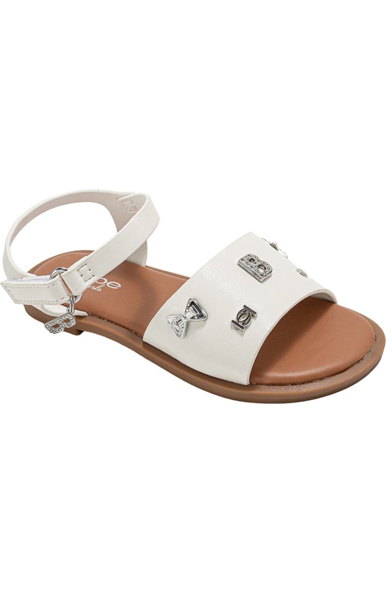 bebe Kids' Clement Sandal, Main, color, White