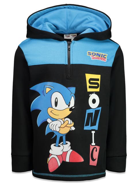 Sonic the Hedgehog Fleece Quarter-Zip Hooded Sweatshirt
