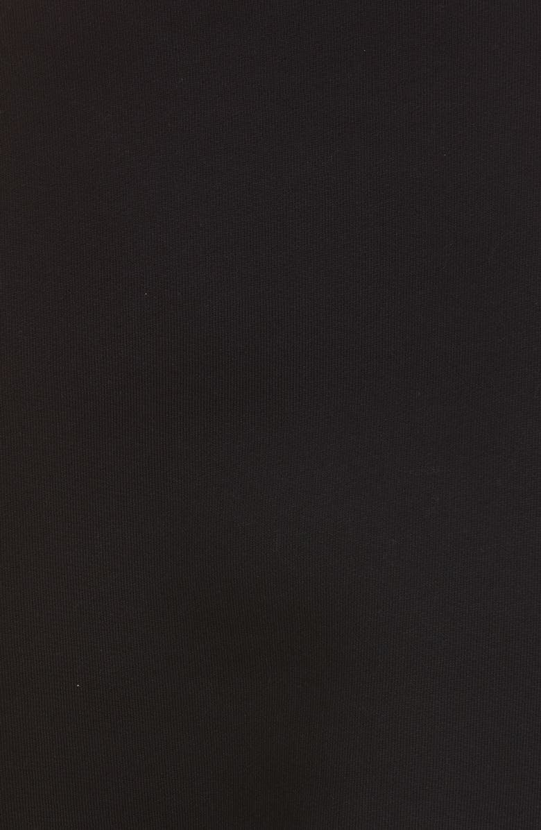 AMI Paris Mattiussi Lace Logo Stretch Cotton Sweatshirt, Alternate, color, Fleece Black