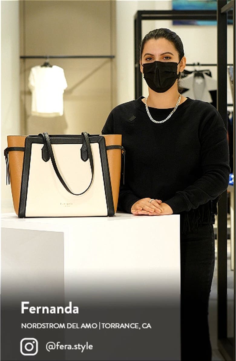 knott colorblocked pebble leather tote, sales video thumbnail