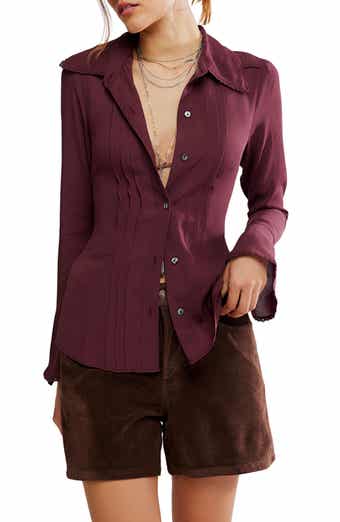 Free People Melrose Bell Sleeve Button-Up Shirt