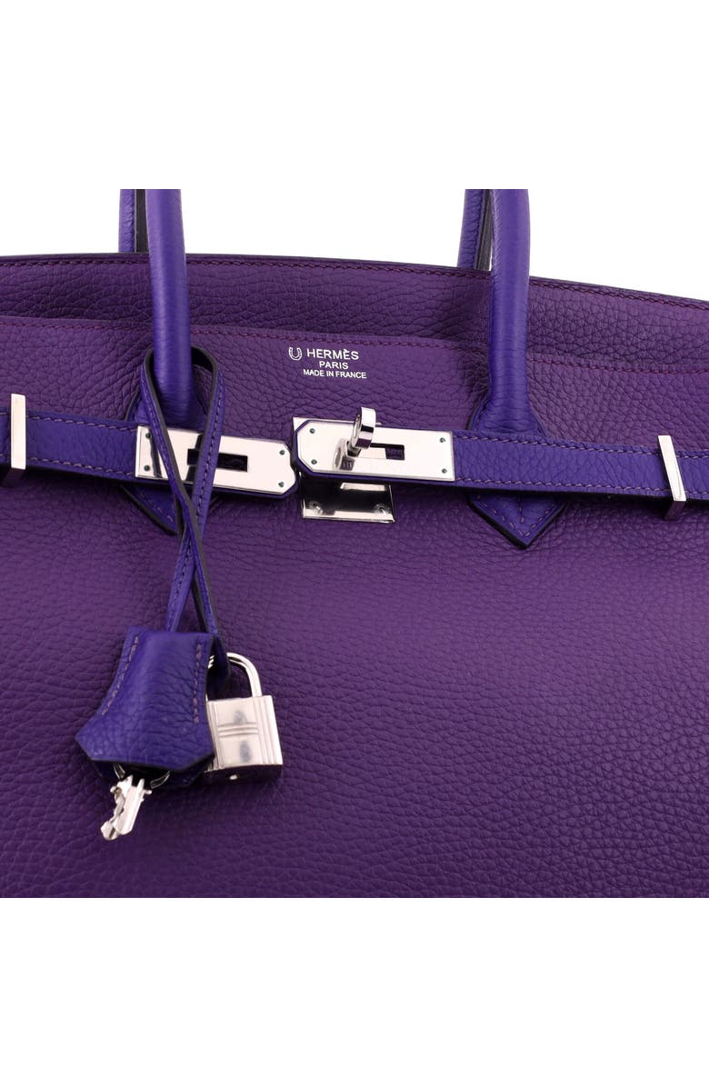 Pre-Owned Hermes Birkin Handbag Bicolor Clemence with Palladium Hardware 35, Alternate, color, Bicolor - Ultraviolet/Iris