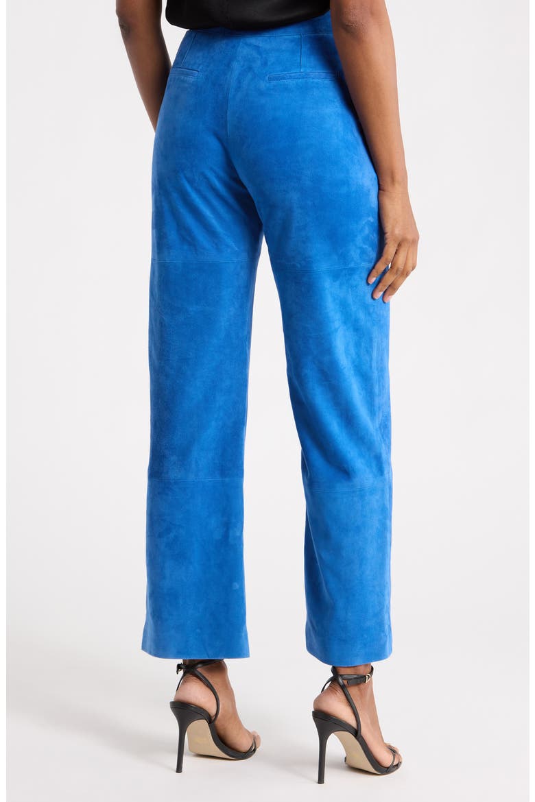 Wide Leg Suede Pants, Alternate, color, BLUE