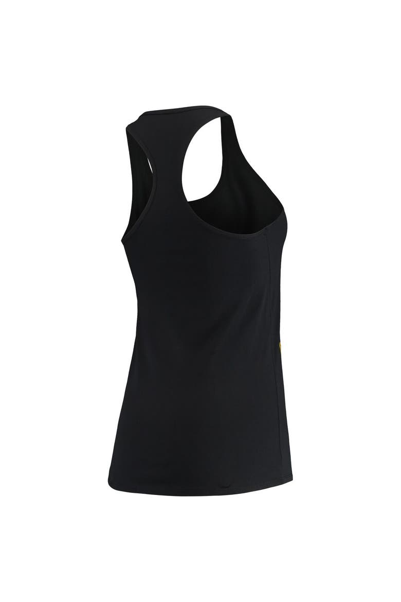 Women's Mitchell & Ness Black Beast Mode Collegiate Logo Racerback Scoop Neck Tank Top, Alternate, color, Black