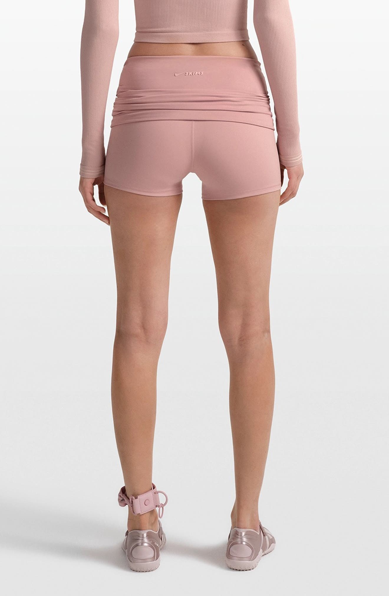 Matte Foldover Waist Shorts - image 4