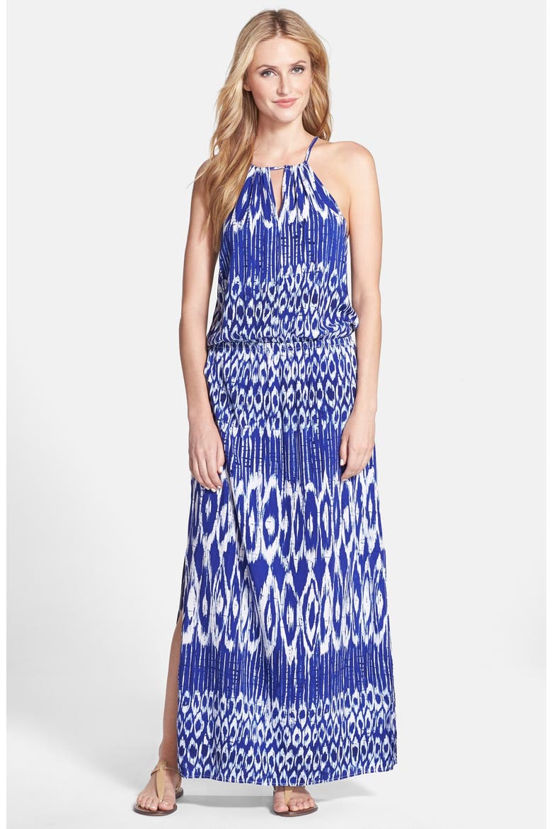 Tie Dye Maxi Dress, Main, color, DANUBIO/WHITE