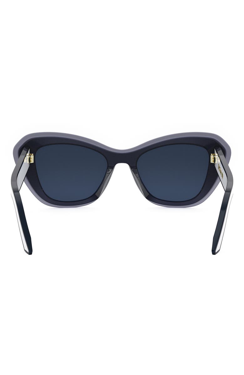 DIOR 'DiorPacific B3U 52mm Butterfly Sunglasses, Alternate, color, Shiny Blue / Blue