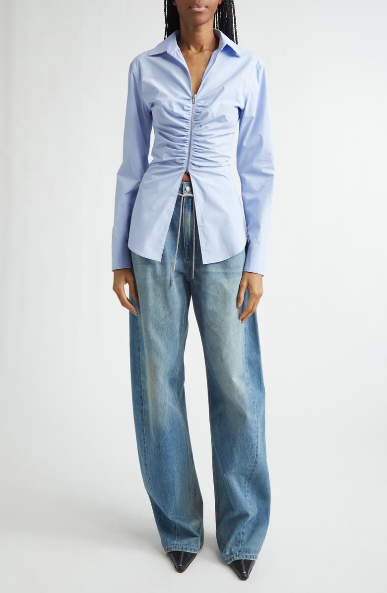 Denim x Alexander Wang Balloon Leg Jeans, Alternate, color, Tinted Medium Indigo