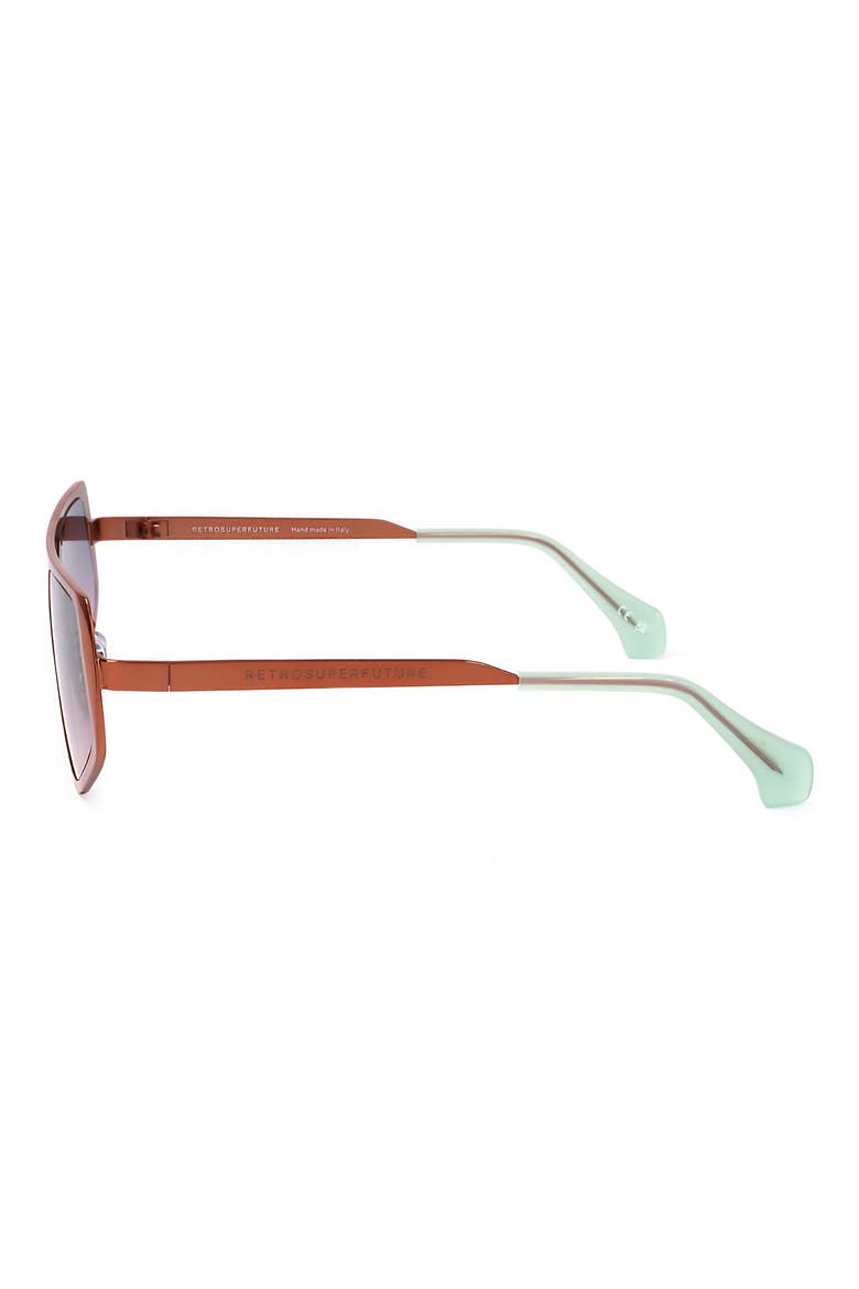 58mm Aviator Sunglasses, Alternate, color, ORANGE/ DARK GREY