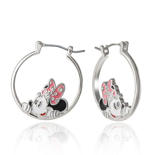 Disney Cute Head Hoop Earrings In Metallic