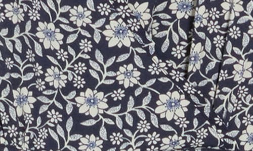 Melloday Floral Wrap Dress In Navy Ivory