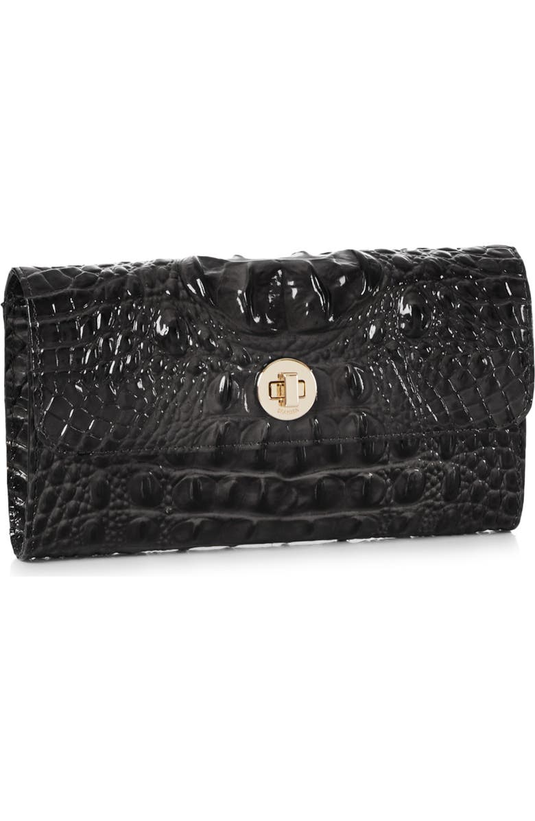 Brahmin Polina Croc Embossed Leather Crossbody Bag, Alternate, color,