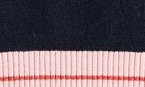 Scotch & Soda Kids' Sporty Stripe Rib Pullover In Black