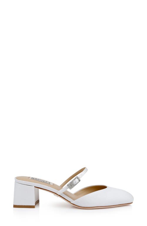 Badgley Mischka Collection Valarie Mary Jane Mule In White
