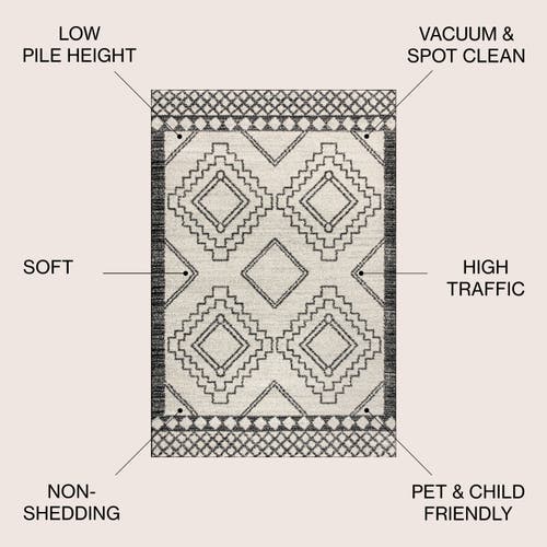 Jonathan Y Amir Moroccan Beni Souk Area Rug In Cream/black