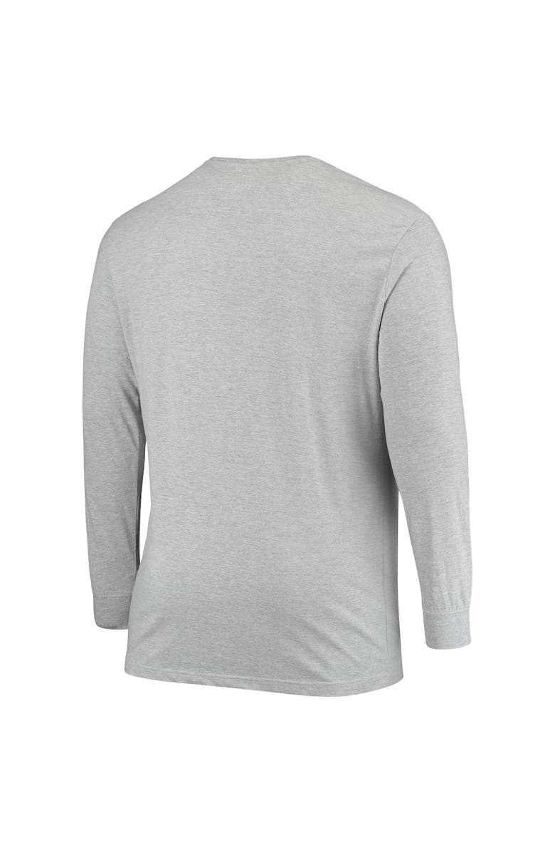 FANATICS Men's Fanatics Branded Heathered Gray Indianapolis Colts Big & Tall Practice Long Sleeve T-Shirt, Alternate, color, 