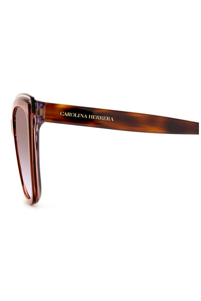 55mm Cat Eye Sunglasses, Alternate, color, BROWN PINK GRAD