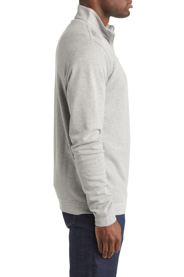 Comfort Interlock Quarter Zip Pullover, Alternate, color, LIGHT GREY