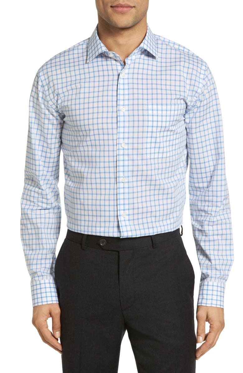 NORDSTROM MEN'S SHOP Trim Fit Check Dress Shirt, Main, color, 