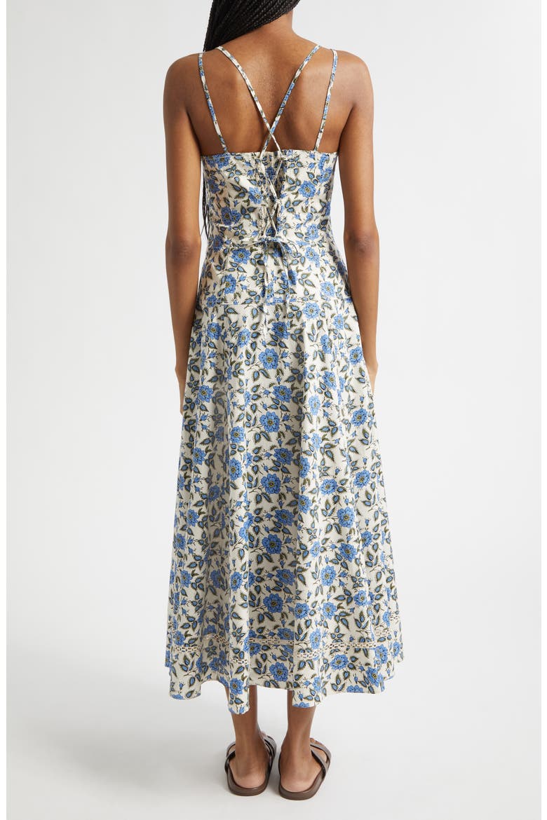 Adair Print Sleeveless Midi Dress, Alternate, color, BLUE BELL FLORAL