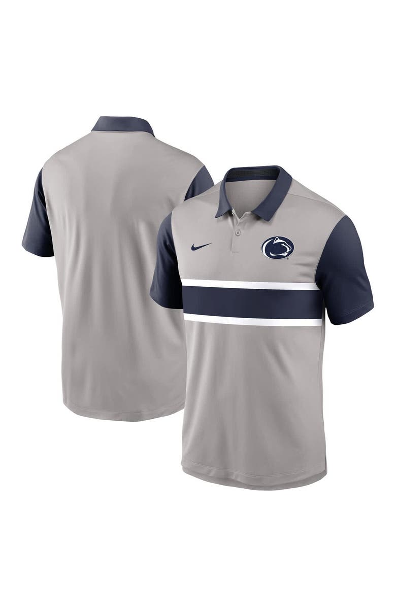 Nike Men's Nike Gray/Navy Penn State Nittany Lions Vapor Performance Polo, Main, color, Gray