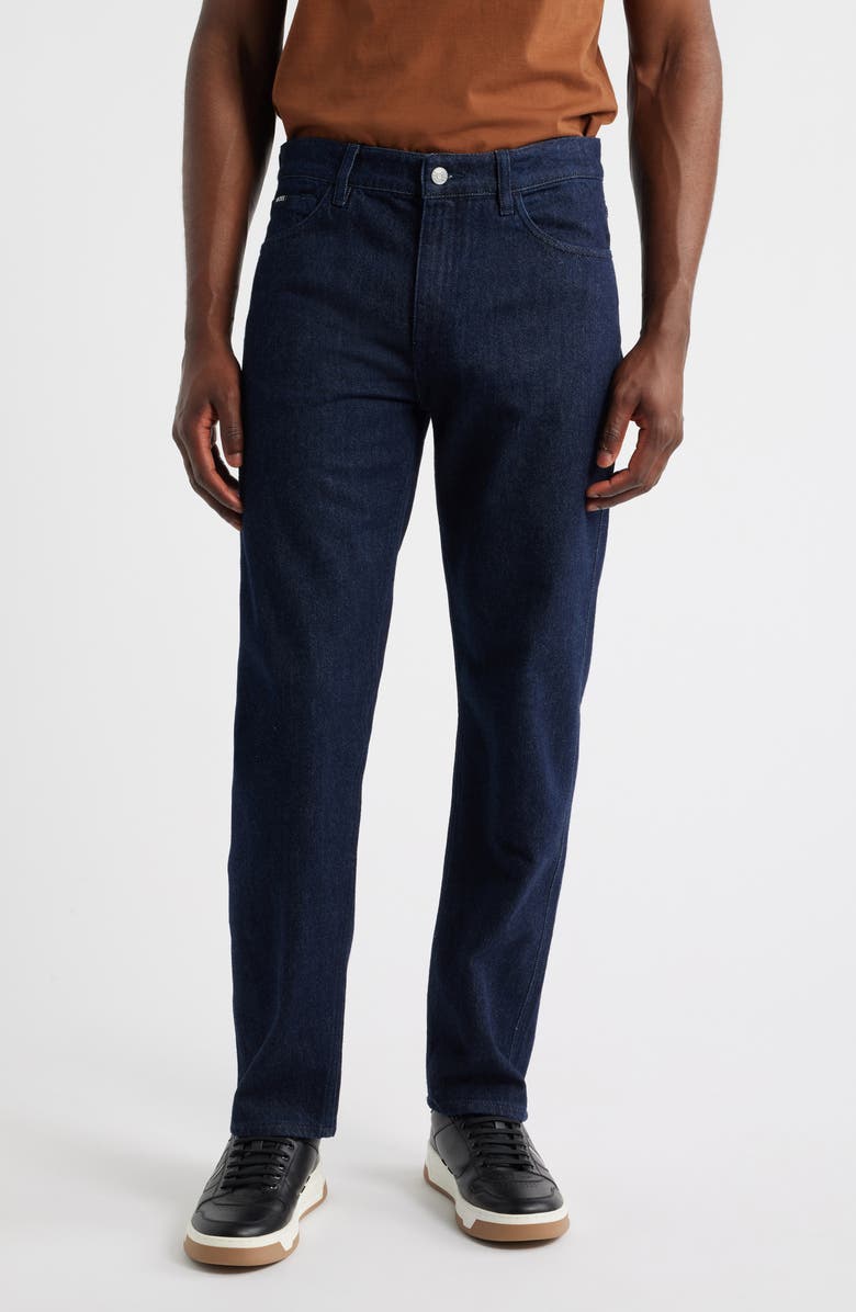 BOSS Ogden Straight Leg Jeans, Main, color, Navy