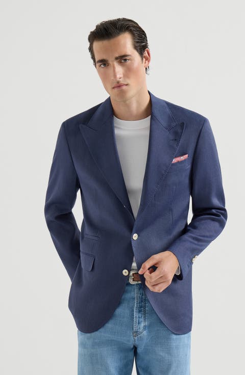 Blazer with peak lapel