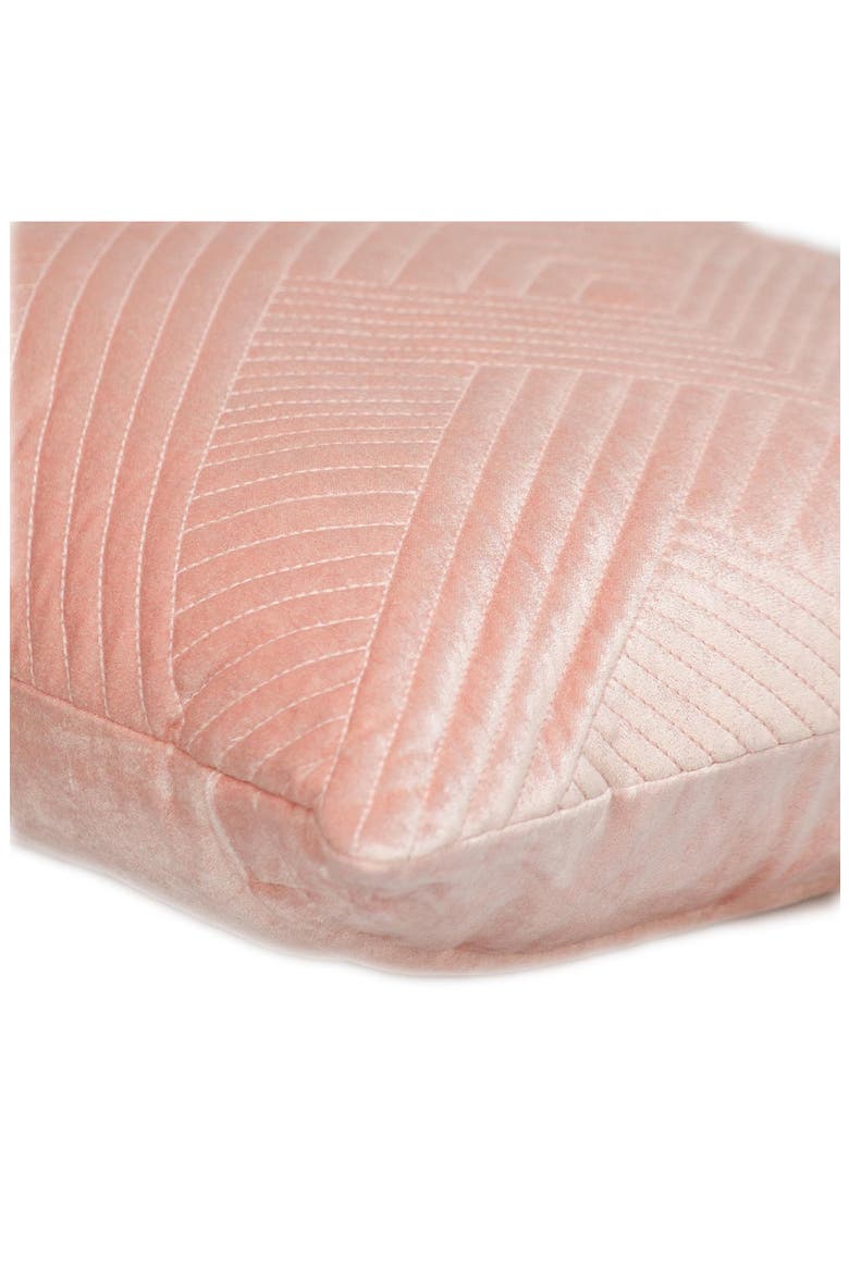Gaia Topstitched Throw Pillow, Alternate, color, PINK