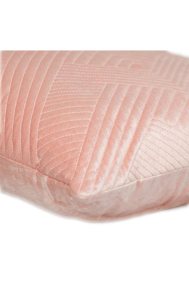 PARKLAND COLLECTION Gaia Topstitched Throw Pillow, Alternate, color, Pink