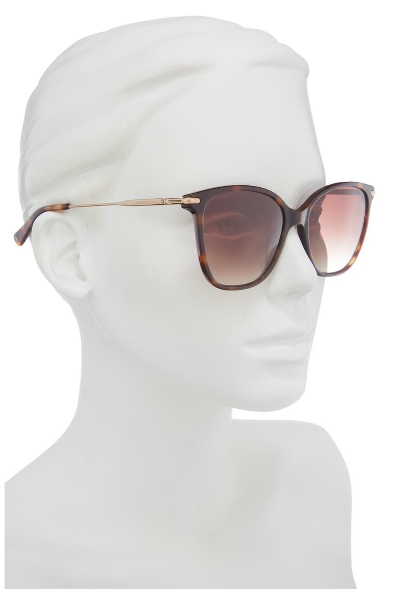 54mm Cat Eye Gradient Sunglasses, Alternate, color, HAVANA