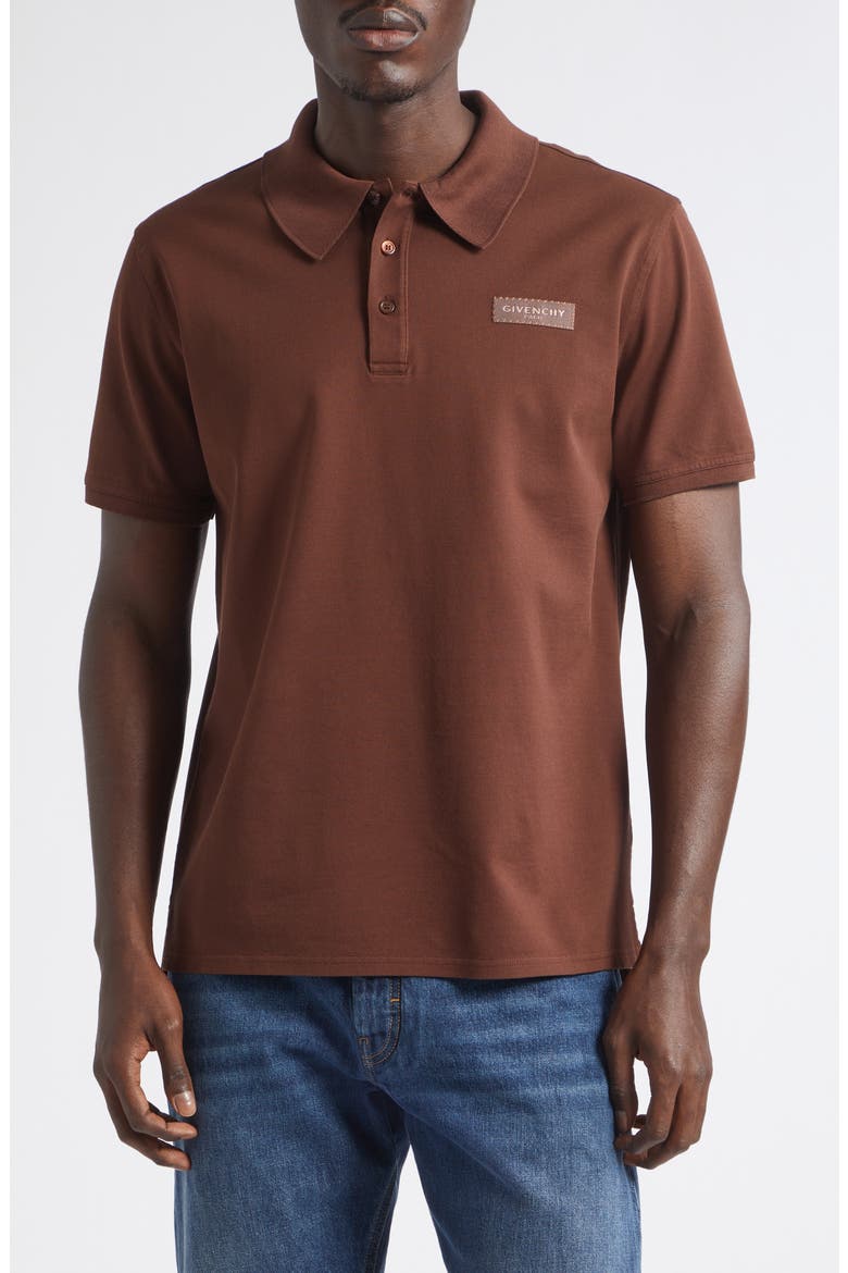 Regular Fit Cotton Piqu Polo, Main, color, DARK HAVANNA