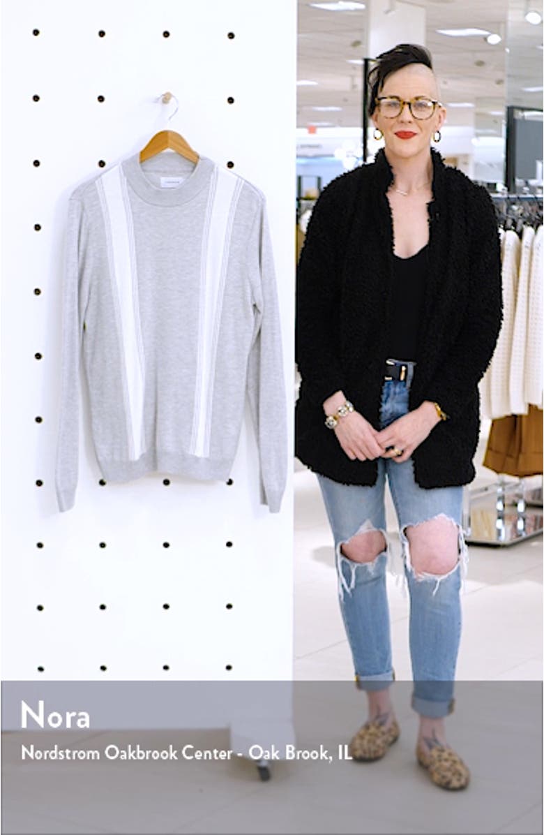 Stripe Mock Neck Sweater, sales video thumbnail