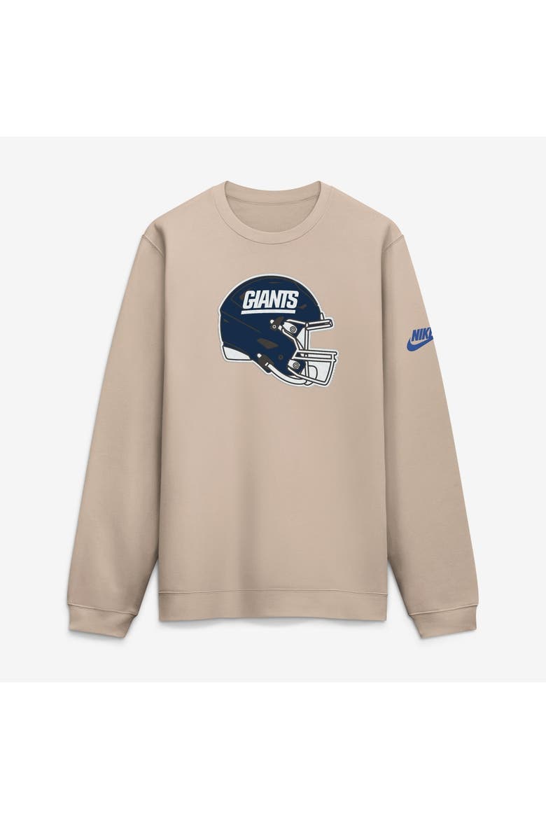 Men's Nike Sand New York Giants I-Formation Rewind Club Crew Sweatshirt, Main, color, Sand