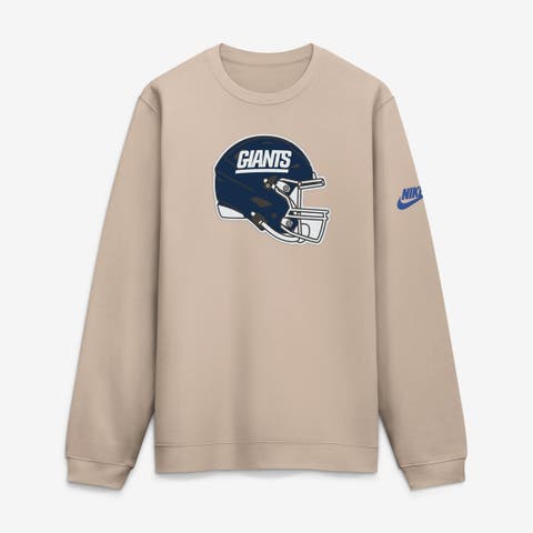 Men's Nike Sand New York Giants I-Formation Rewind Club Crew Sweatshirt