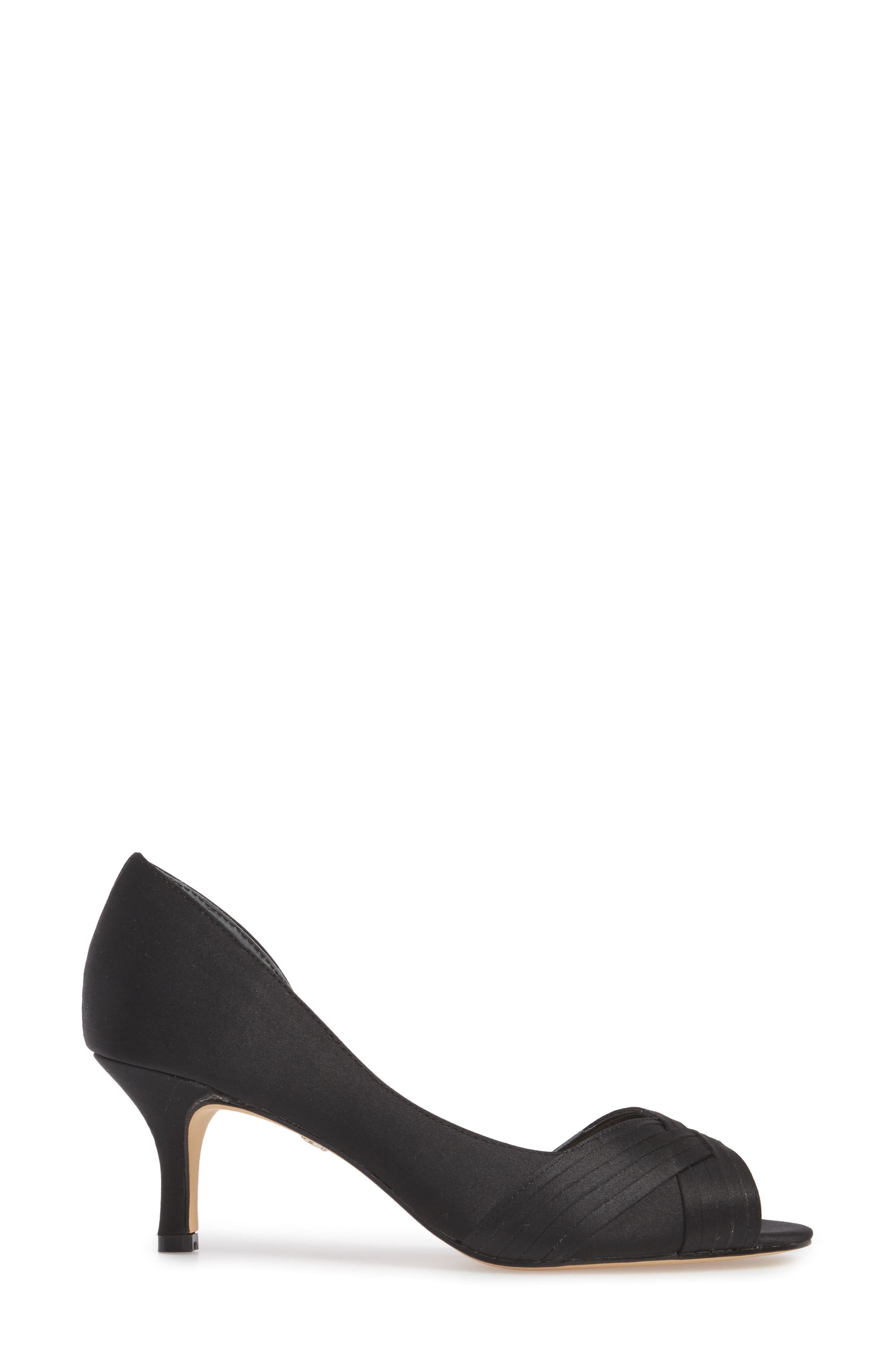 Nina Contesa Open Toe Pump, Alternate, color, Black Ls S
