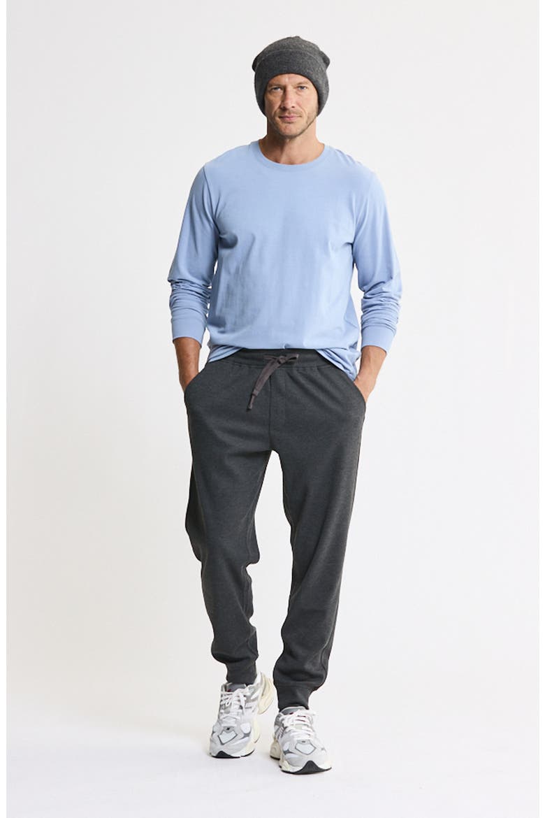 Brushed Waffle Jogger Pants, Alternate, color, CHARCOAL