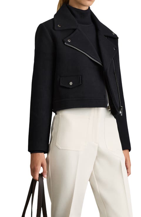 Arlow Asymmetric Zip Wool Blend Jacket
