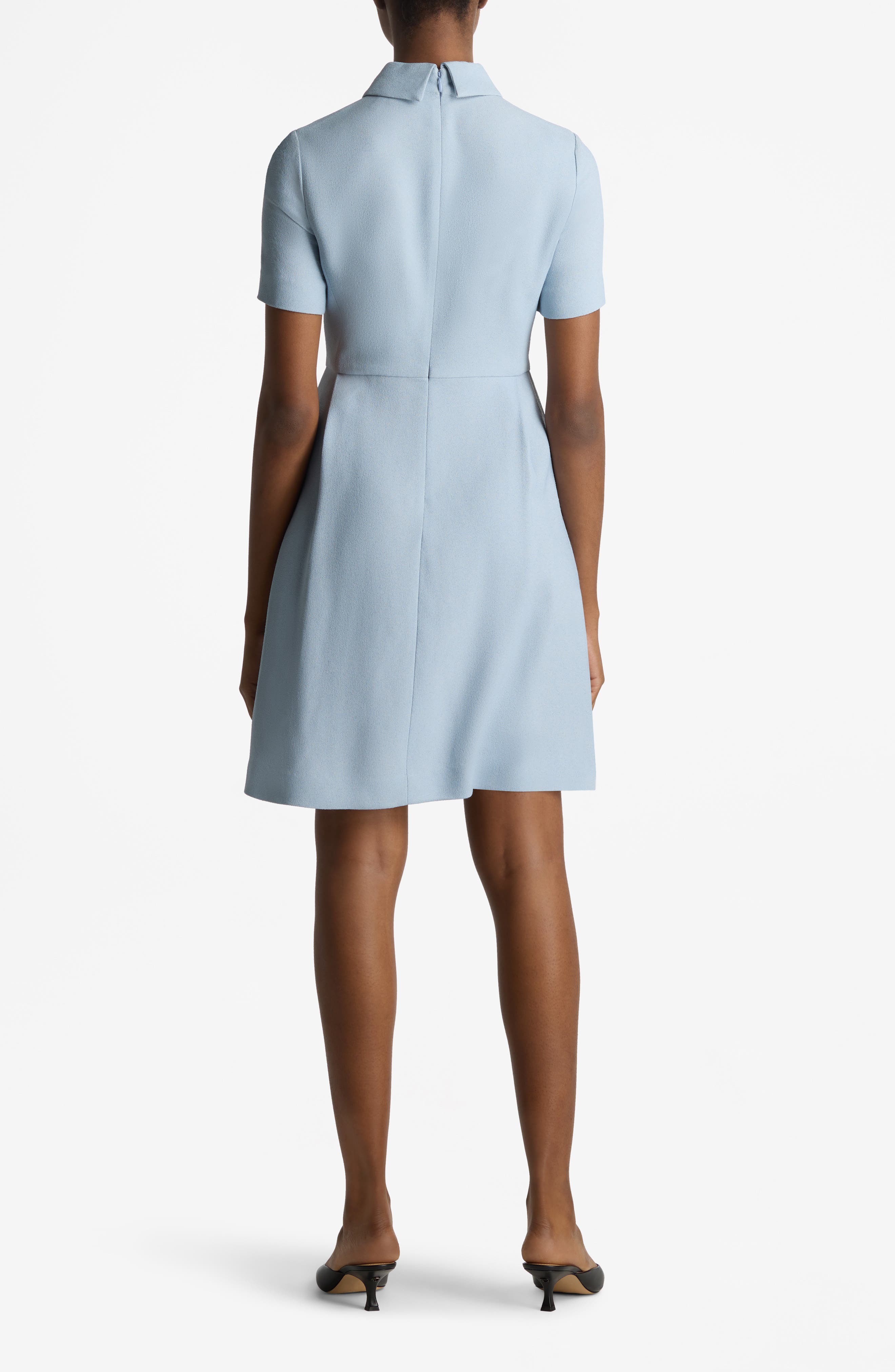 Embellished Point Collar A-Line Dress - image 2