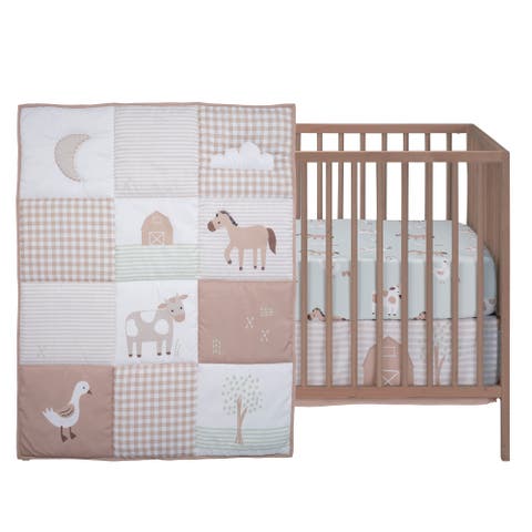 Farmyard Friends 3-Piece Infant Baby Nursery Crib Bedding Set