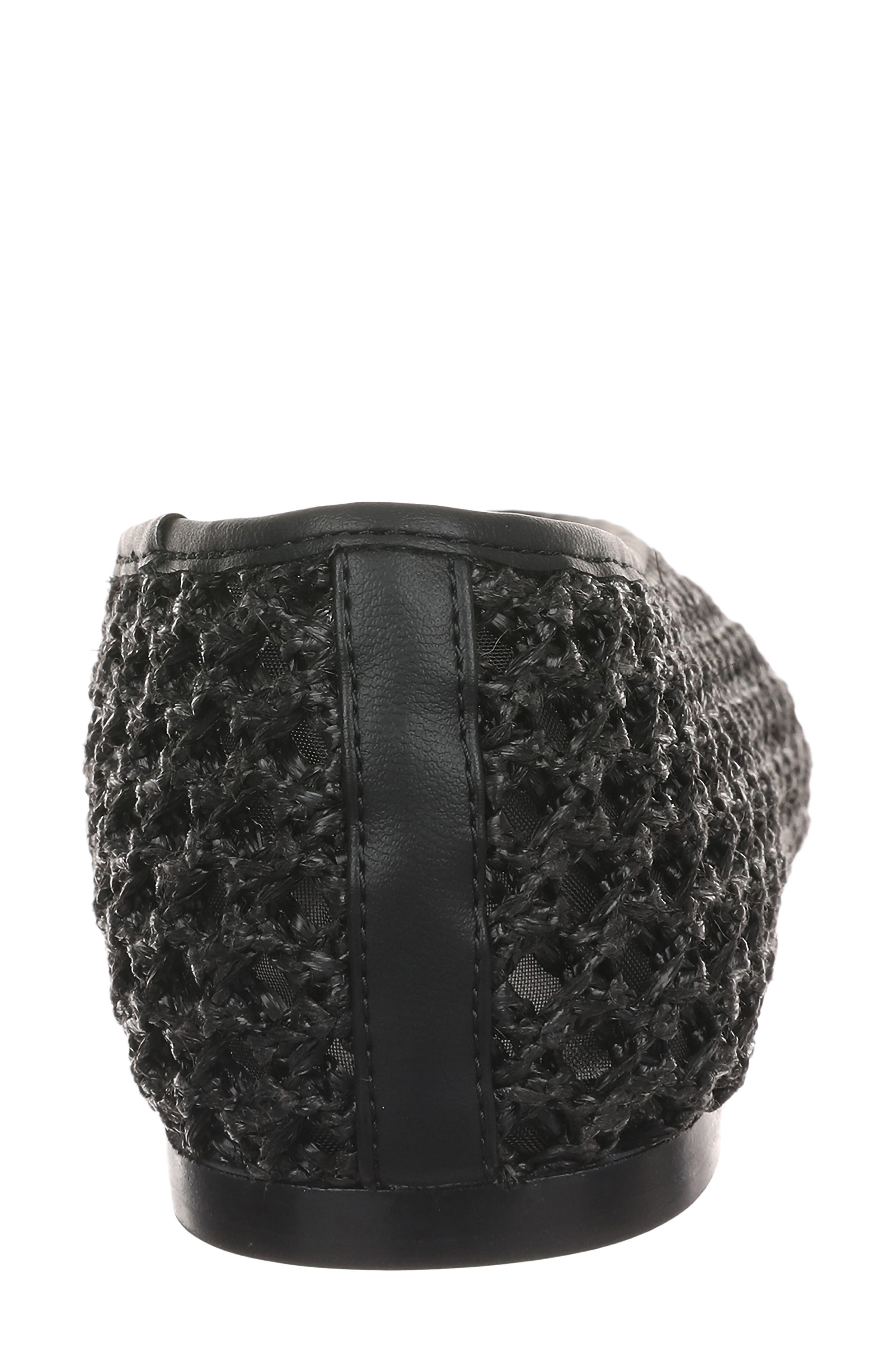 Nordstrom Maddox Raffia Flat, Alternate, color, Black Raffia