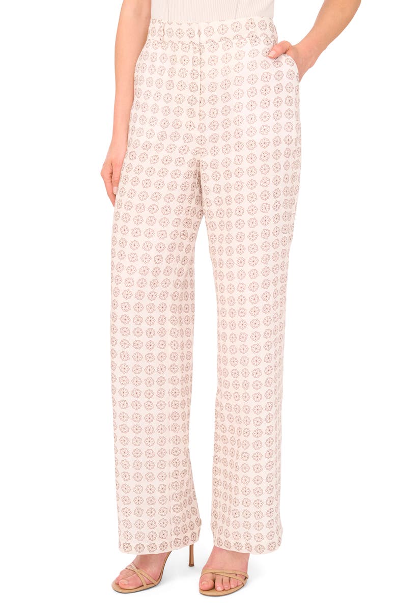 Ted Baker Geo Floral Linen Pants, Main, color, 