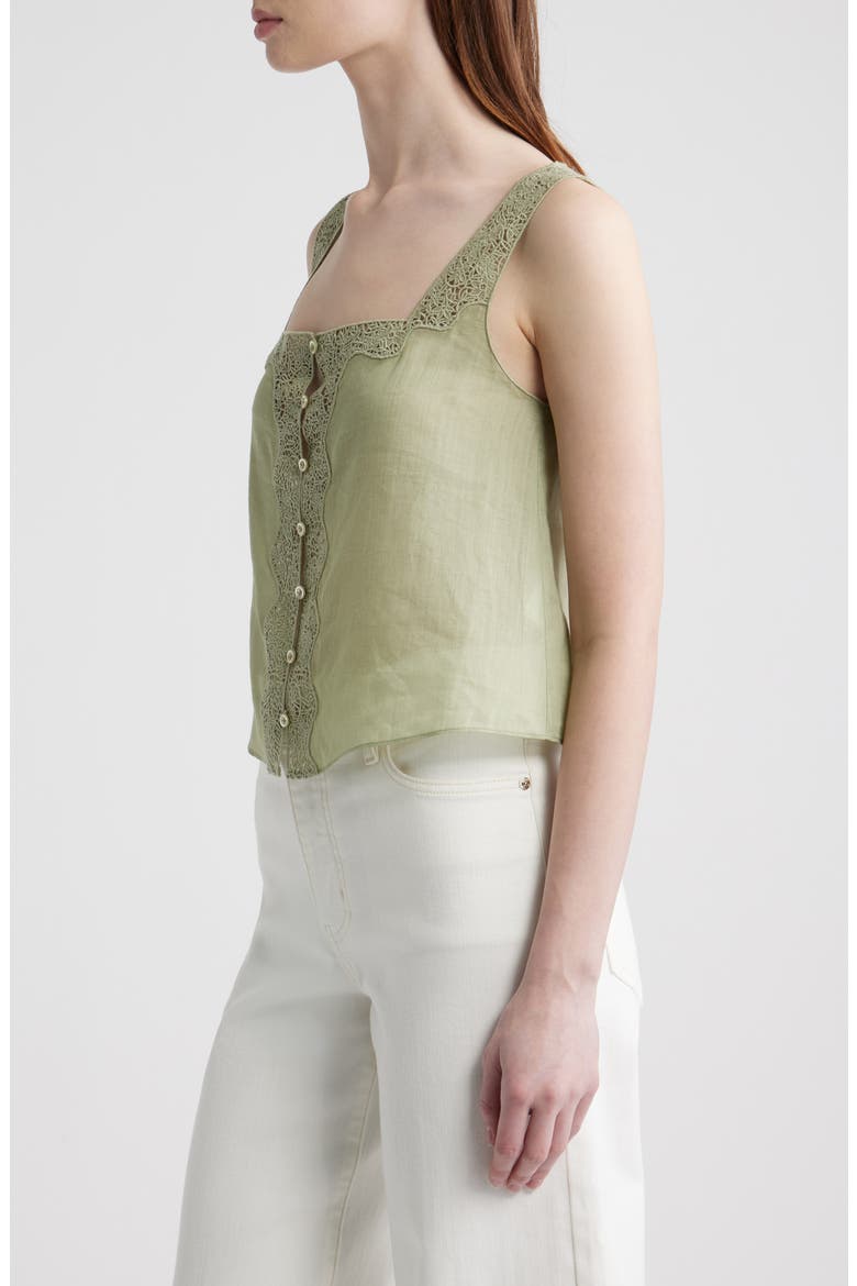 The Embroidered Crop Tank, Alternate, color, SAGE