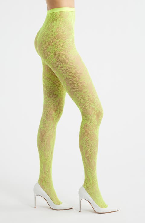 Lola Floral Lace Tights
