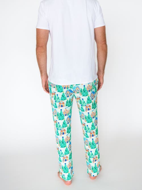 Rufflebutts Softsnooze Unisex Holiday Adult Pajama Pants In Green