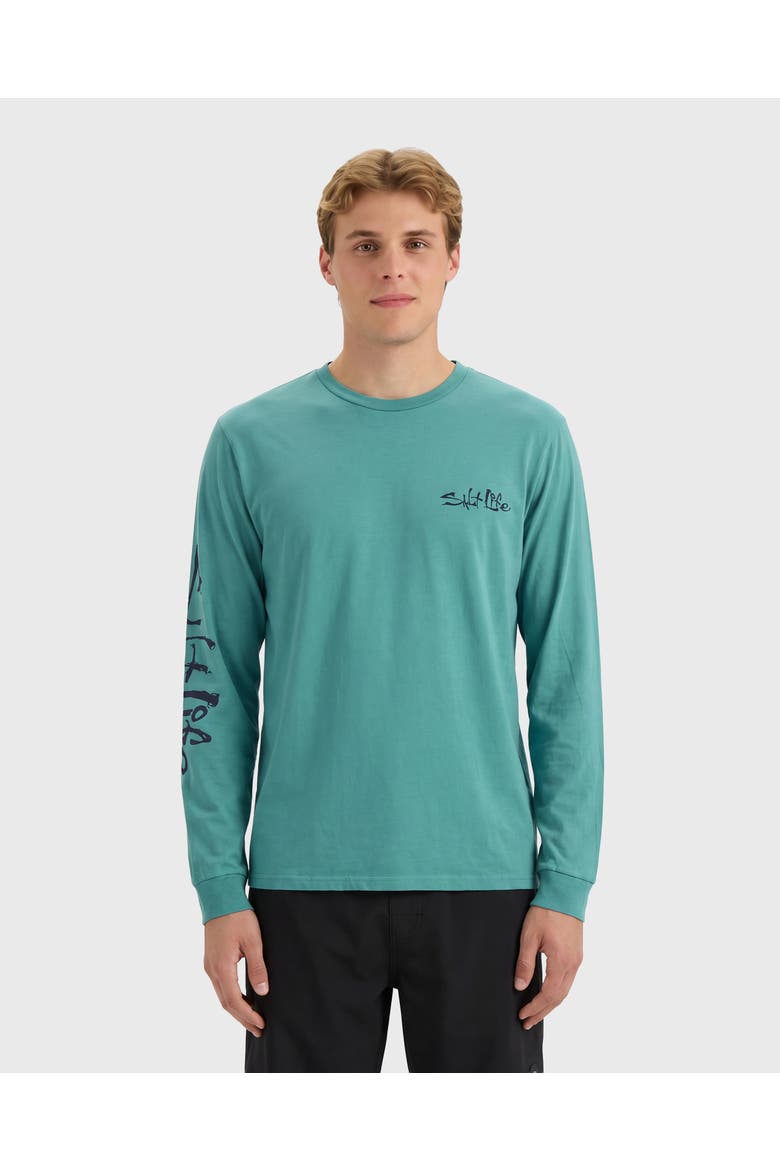 Horizon Hunters Long Sleeve Tee, Main, color, OCEAN SPRAY